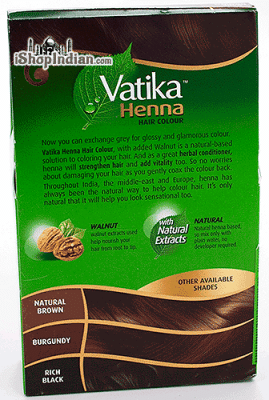 Vatika Henna Hair Colors - Dark Brown - Back