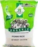 24 Mantra Organic Ponni Rice (raw) - 4 lbs