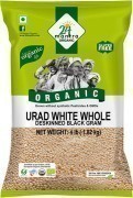 24 Mantra Organic Urad Whole without Skin - 4 lbs