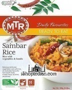 MTR Sambar Rice - Rice with Vegetables & Lentils (Ready-to-Eat)