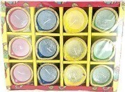 Round Diwali Diyas with Wax in Gift Box - 12 pack