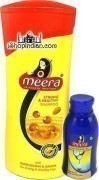Meera Strong & Healthy Shampoo with Kunkudukai (Aritha) & Badam (Almond) + Free Meera Coconut Oil 