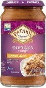 Patak's Dopiaza Curry Simmer Sauce (Tomato, Onion & Cumin - Mild)