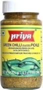 Priya Green Chili (Sliced) Pickle with Garlic