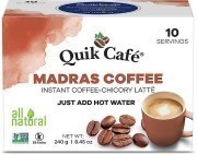 Quik Cafe Instant Madras Coffee (10 Pack)