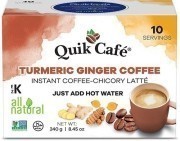 Quik Cafe Instant Turmeric Ginger Coffee (10 Pack)