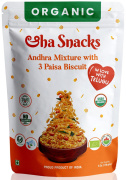 Aha Snacks Organic Andhra Mixture With 3 Paisa Biscuit