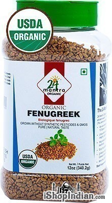 24 Mantra Organic Fenugreek Seed - 12 oz jar