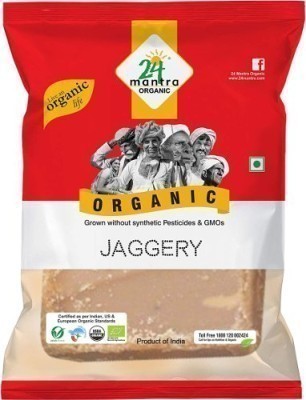 24 Mantra Organic Jaggery Block - Evaporated Cane Juice Block - 2 lbs