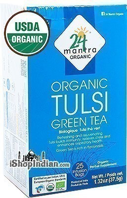 24 Mantra Organic Tulsi Green Tea Bags - 25 CT