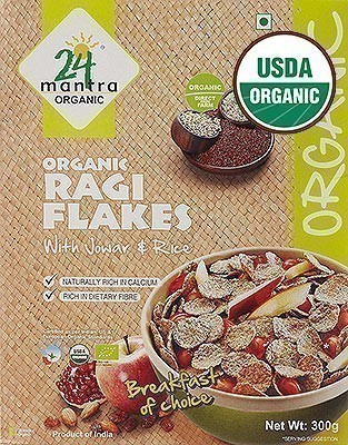 24 Mantra Organic Ragi Flakes With Sorghum & Rice - Breakfast Cereal