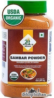 24 Mantra Organic Sambar Powder - 10 oz jar