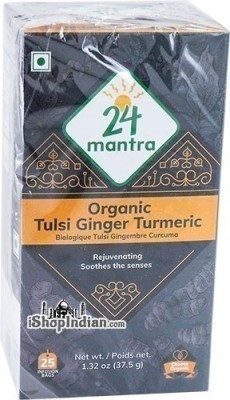 24 Mantra Organic Tulsi Ginger Turmeric Tea Bags