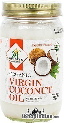 24 Mantra Organic Virgin Coconut Oil - Expeller Pressed - Unrefined