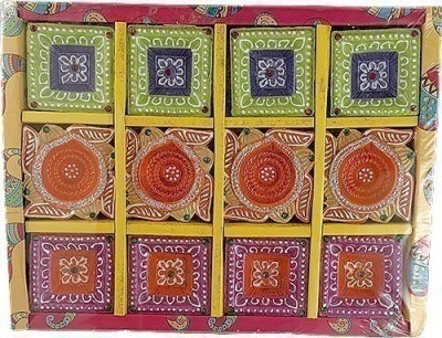 Assorted Diwali Diyas without Wax - 12 pack - Top