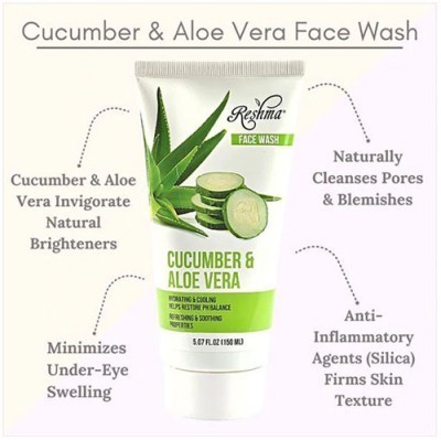 Reshma Cucumber & Aloe Vera Face Wash - Detail