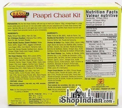 Bansi Paapri Chaat Kit - Back