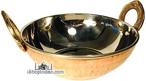 Copper Kadai - Serving Bowl (fancy) - 5.25"