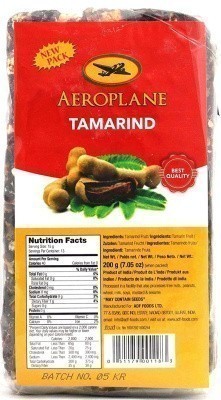  Aeroplane Brand Tamarind Slab (Imli) - 200 gm pack shot