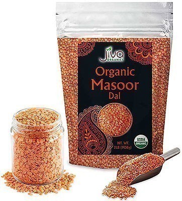 Jiva Organics Masoor Dal (Red Lentil) - 2 lbs