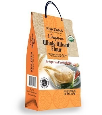 Khazana Organic Whole Wheat Flour - 10 lbs