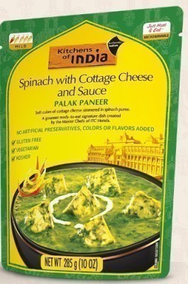 Kitchens of India Palak Paneer - Spinach with Cottage Cheese and Sauce (Ready-to-Eat)