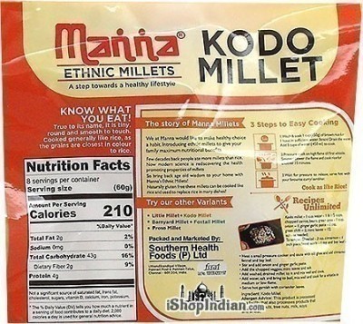 Manna Whole Kodo Millet - 1 kg - Back