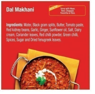 MTR Dal Makhani (Ready-to-Eat) - Ingredients