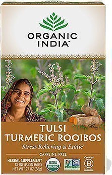 Organic India Tulsi Turmeric Rooibos (Stress Relieving & Exotic)