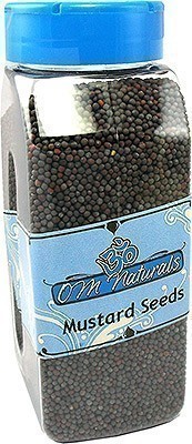 Om Naturals Mustard Seeds - Black - 12 oz jar
