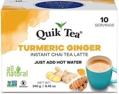 Quik Tea - Instant Turmeric Ginger Chai (10 Pack)