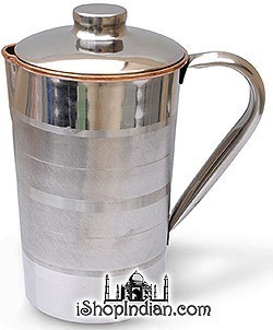 Copper Jug with Lid Outside Stainless Steel -3
