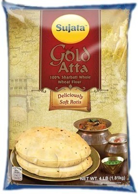 Sujata Gold Atta (Wheat Flour) - 100% Sharbati Atta - 4 lbs