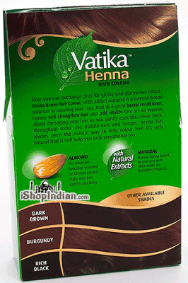 Vatika Henna Hair Colors - Natural Brown - Back