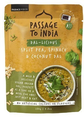 Passage to India Dal-licious- Split Pea, Spinach & Coconut Dal (Ready-to-Eat)
