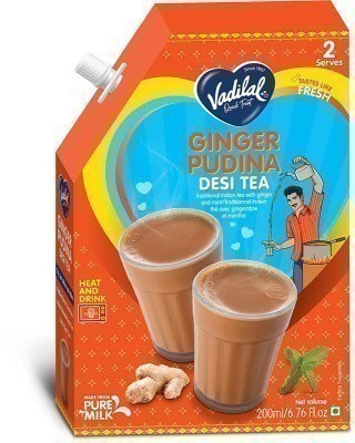 Vadilal Ginger Pudina Desi Tea - Heat and Drink